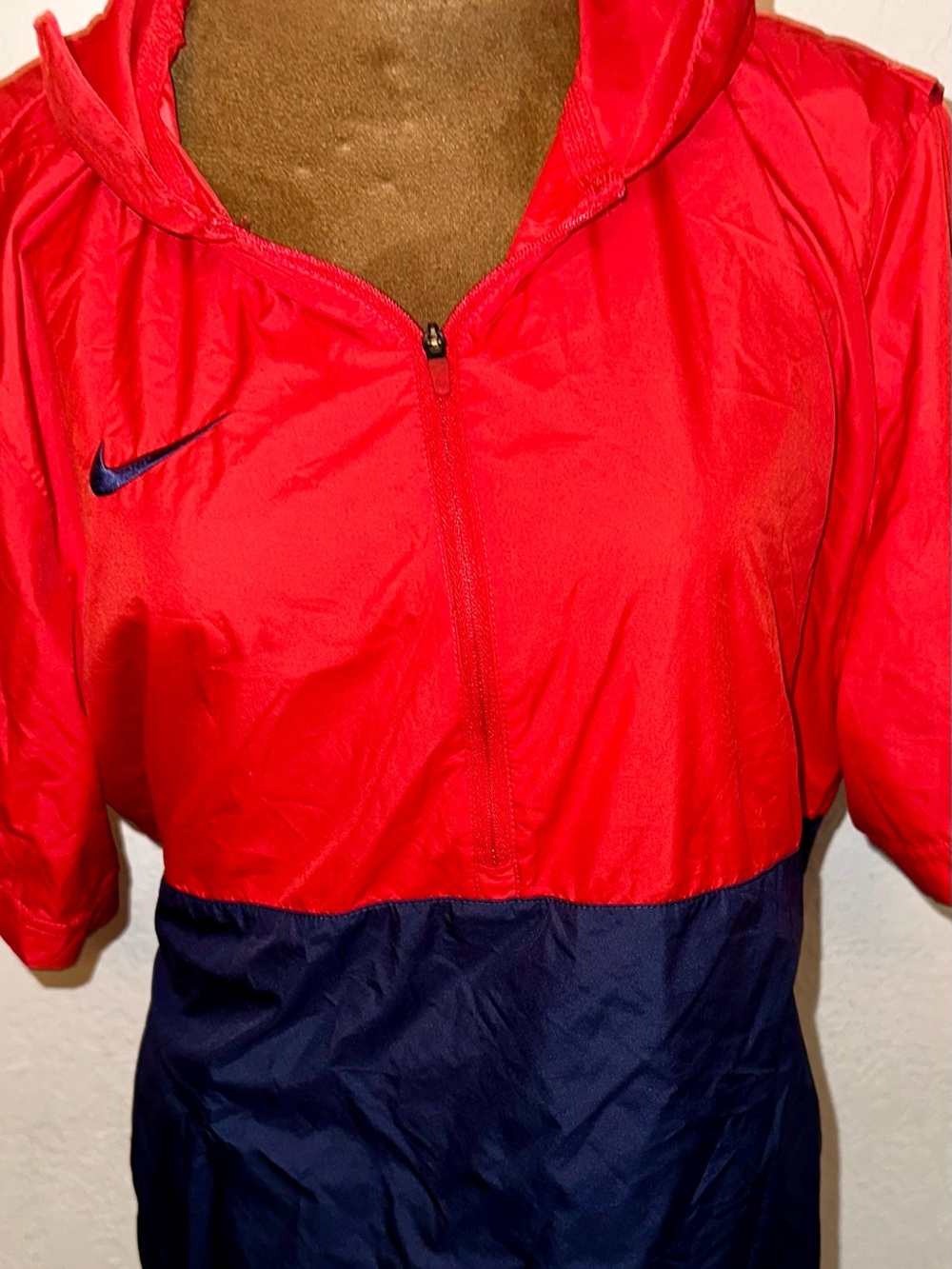 Nike Red and Navy Half-Zip Sport Dress